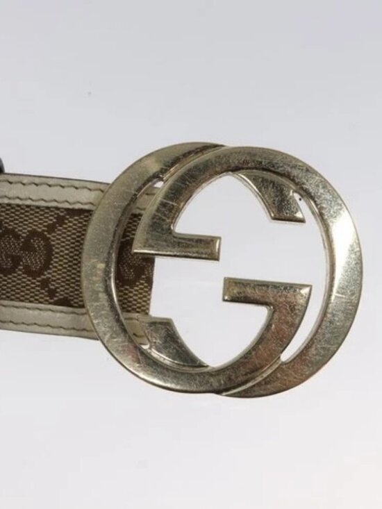 GUCCI GG Canvas Belt 35.4\